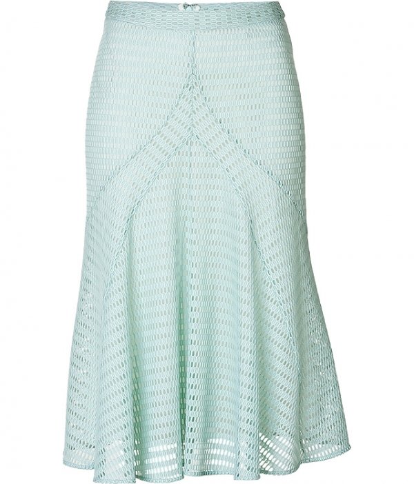 Derek Lam Mesh Flared Midi Skirt