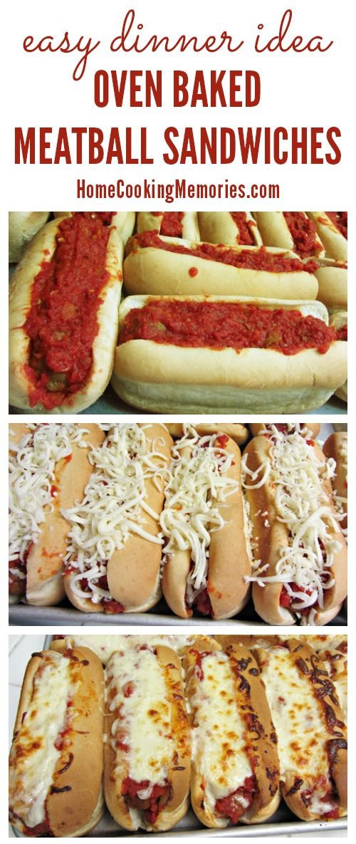 Oven Baked Meatball Sandwiches