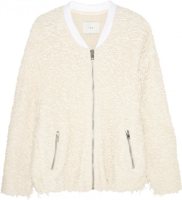 IRO Appliquéd Chunky Knit Jacket