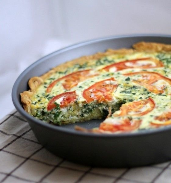 Pepperoni Spinach Quiche