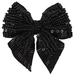 Sequined & Beaded Bow Hair Clip