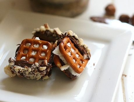 Pretzel Nutella Ice Cream Sandwich