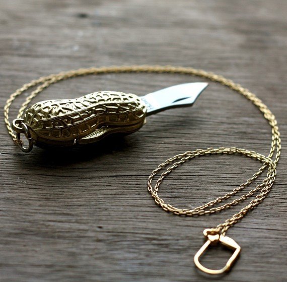 Peanut Pocket Knife Necklace