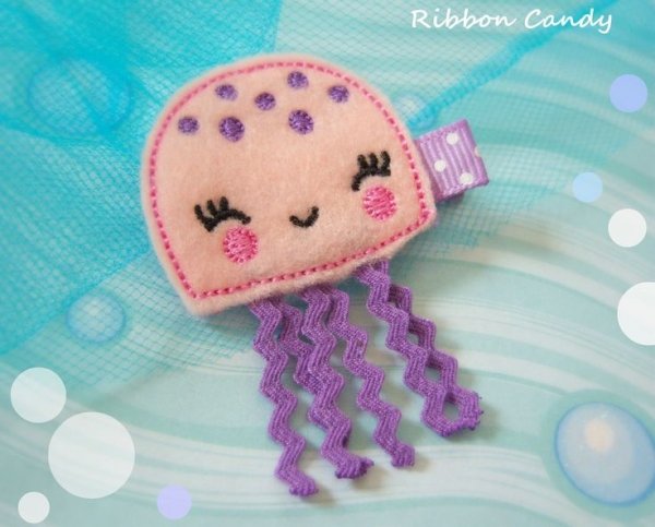 Jellyfish Felt Hair Clip