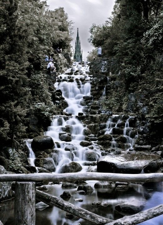 Take a Photo of the Waterfall in Viktoriapark