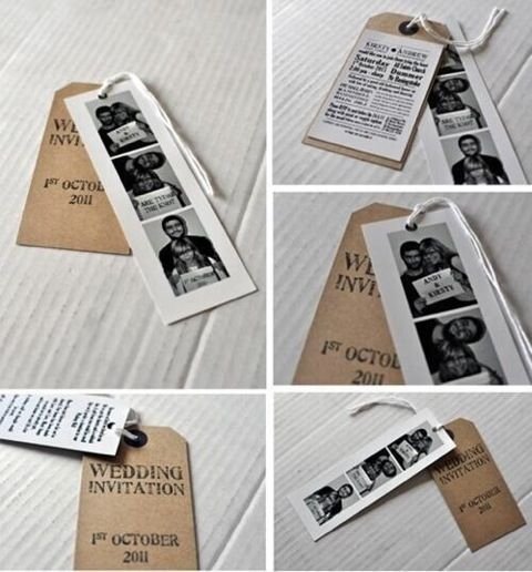 Photo Booth Tag Invitations