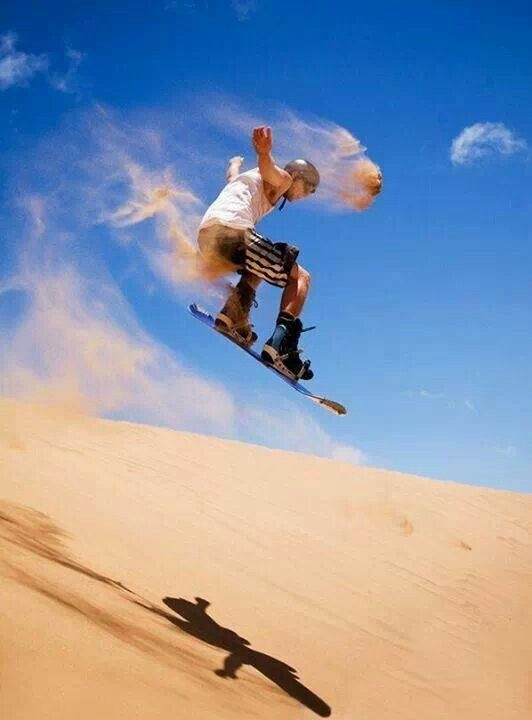 Sandboarding in the Sahara