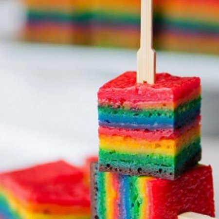 Rainbow Cake Cubes