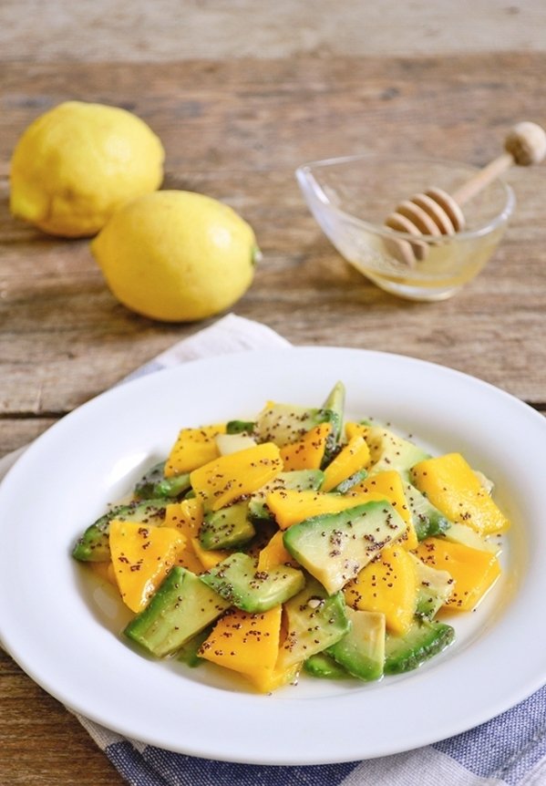 Raspberry, Avocado and Mango Salad