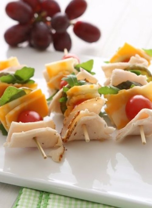 Turkey and Cheese Skewers