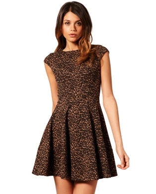 ASOS Animal Print Skater Dress