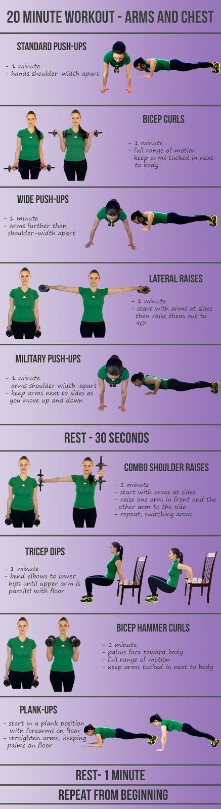 20 Minute Workout for Arms & Chest