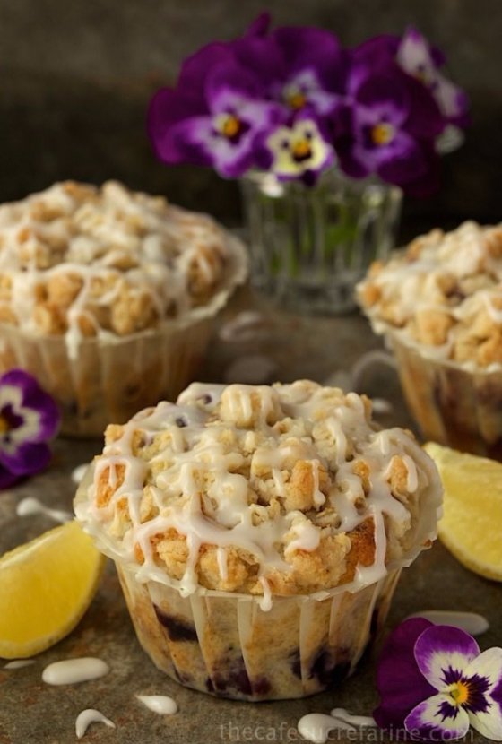 Bakery Style Blueberry Lemon Muffins