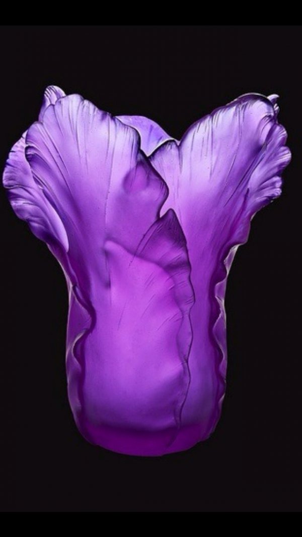 Amethyst Gingko Vase