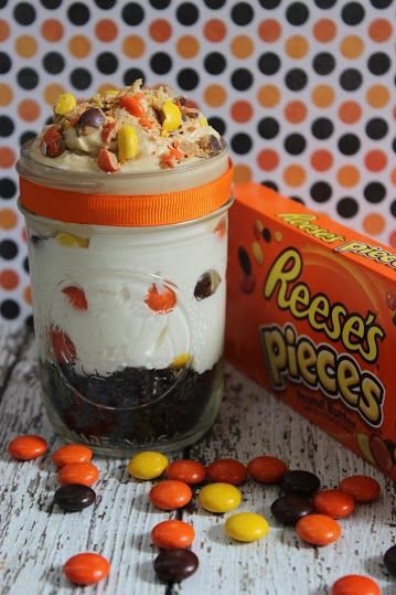 No Bake Reese's Pieces Cheesecake