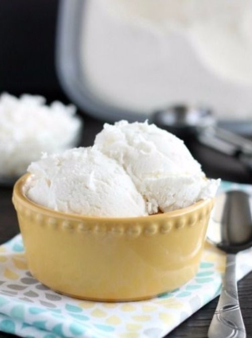 No Churn Coconut Ice Cream