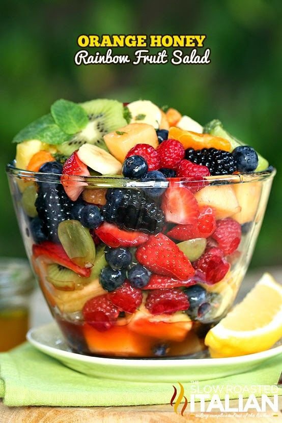 Orange Honey Rainbow Fruit Salad
