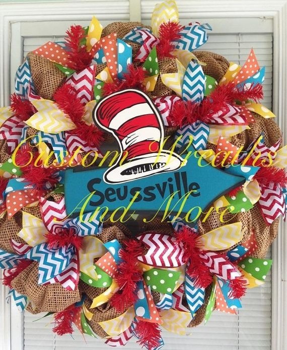 Dr. Seuss Mesh Wreath