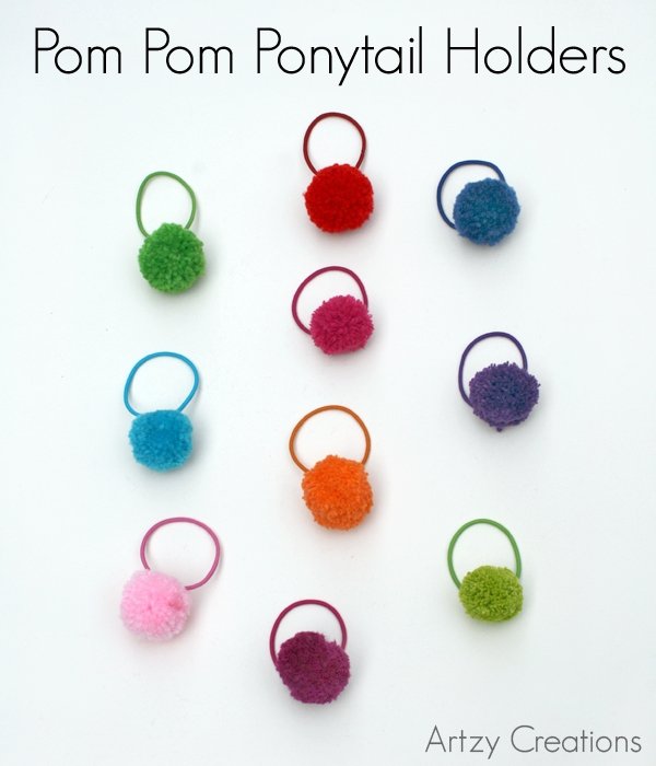 Pom Pom Ponytail Holders