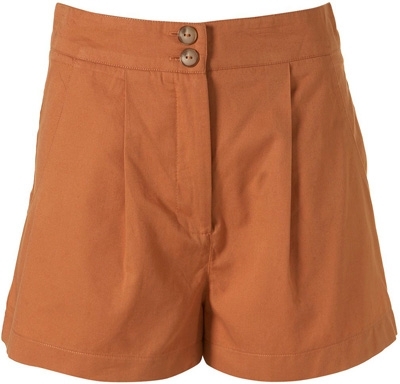 Topshop Apricot Cotton Shorts - 8 High Waisted Shorts  …