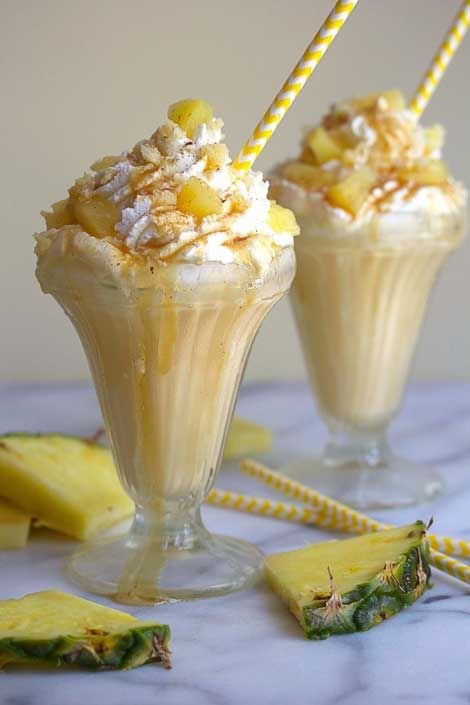 Pineapple Upside down Milkshake