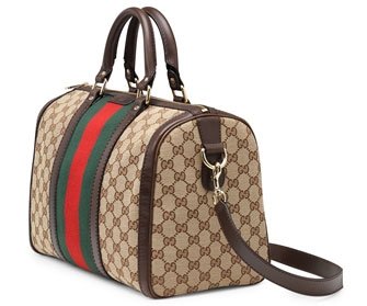 Gucci Vintage Web Medium Boston Bag