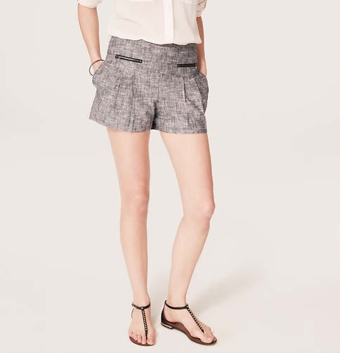 Zip Pocket Linen Cotton Shorts