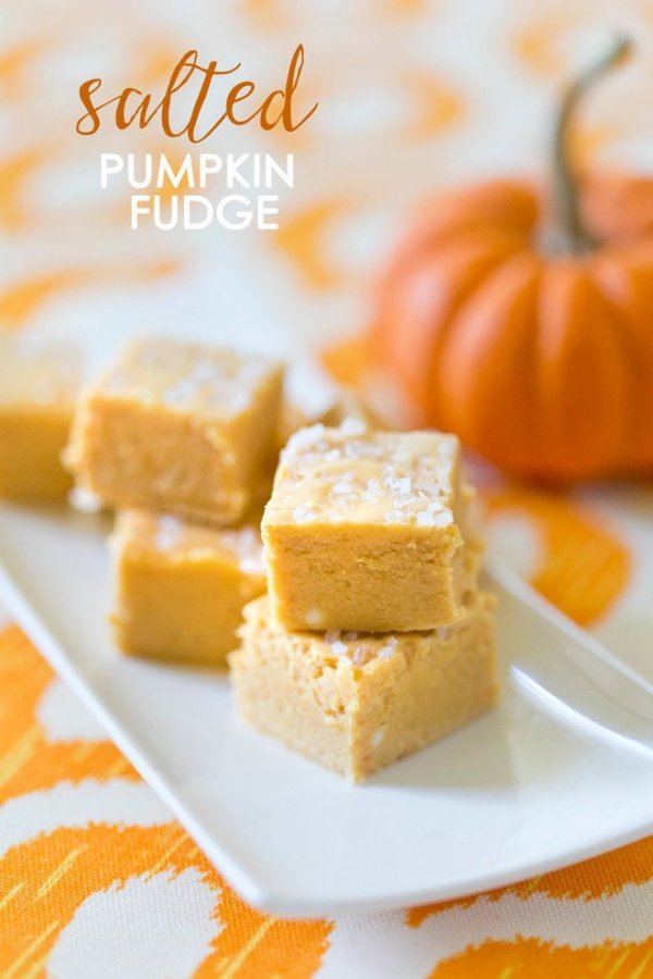 Salted Pumpkin Fudge