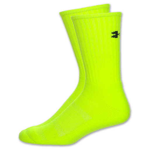 neon green under armour socks