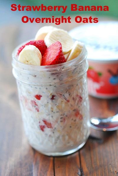 Strawberry Banana Overnight Oats