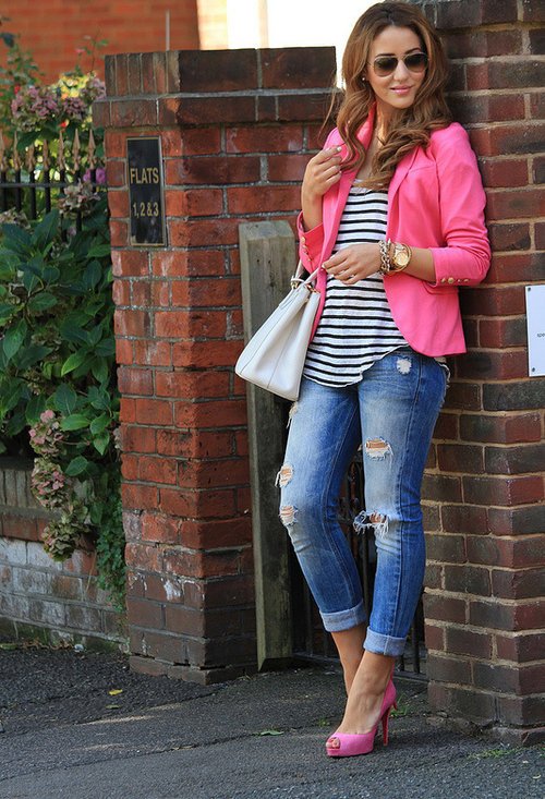 Stripes and Fuchsia