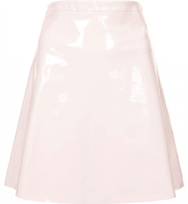 Boutique Patent Leather Flippy Skirt