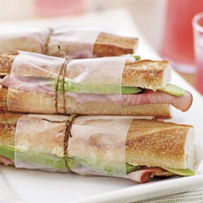 Avocado and Ham Sandwiches