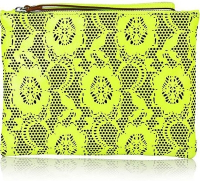 Christopher Kane Laser-Cut Leather Clutch