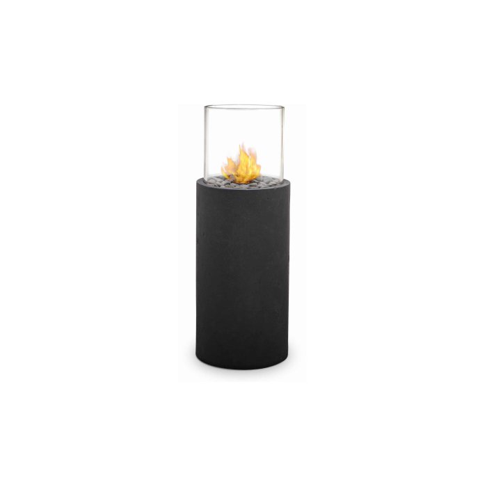 Real Flame Modesto Fire Column, Black Slate