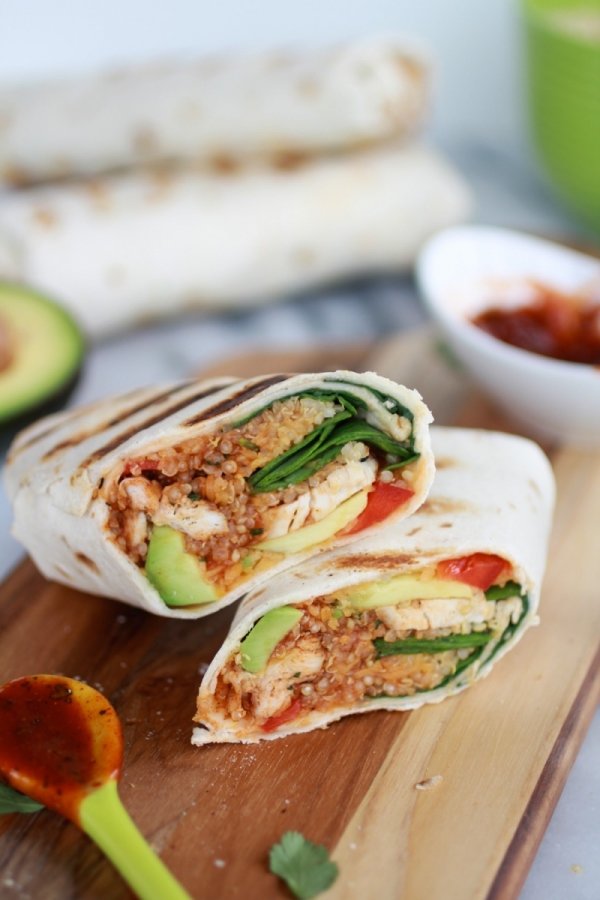 Easy Chicken Rice Burritos