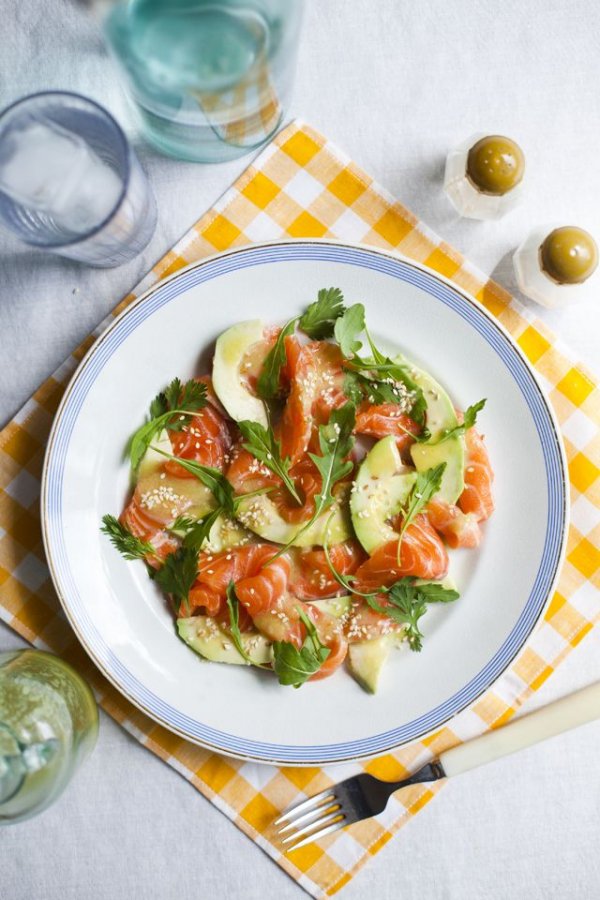 Salmon Sashimi with Avocado