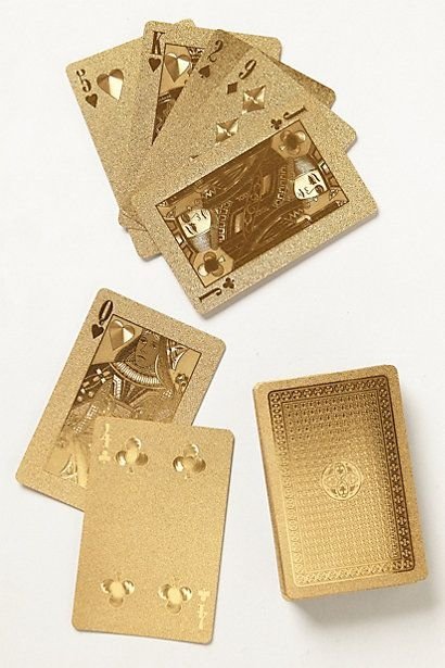 Gold-Dipped Playing Cards