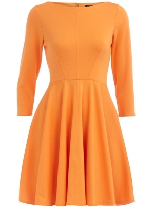 Dorothy Perkins Orange Fit and Flare Dress