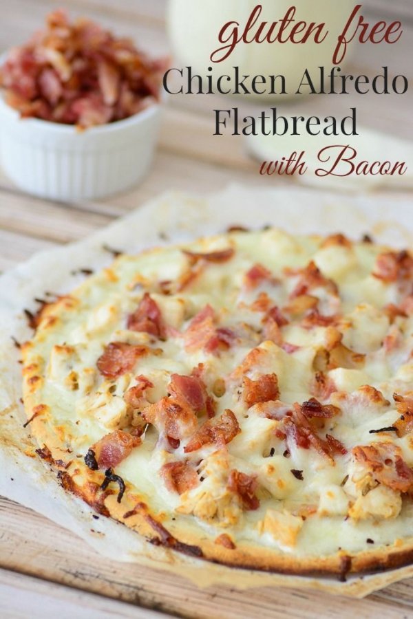 Gluten Free Chicken Alfredo Flatbread