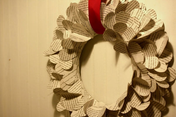 Valentine Book Wreath