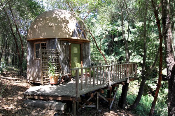 A Couple Can Sleep Cozily under a Mushroom Dome in Aptos