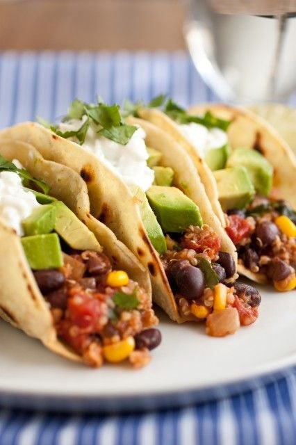 Quinoa, Black Bean and Corn Tacos