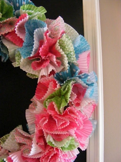 Cupcake Liner Wreath