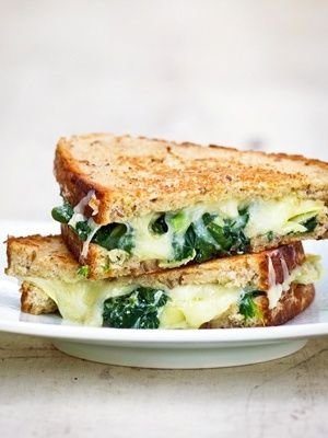 Spinach Artichoke Grilled Cheese