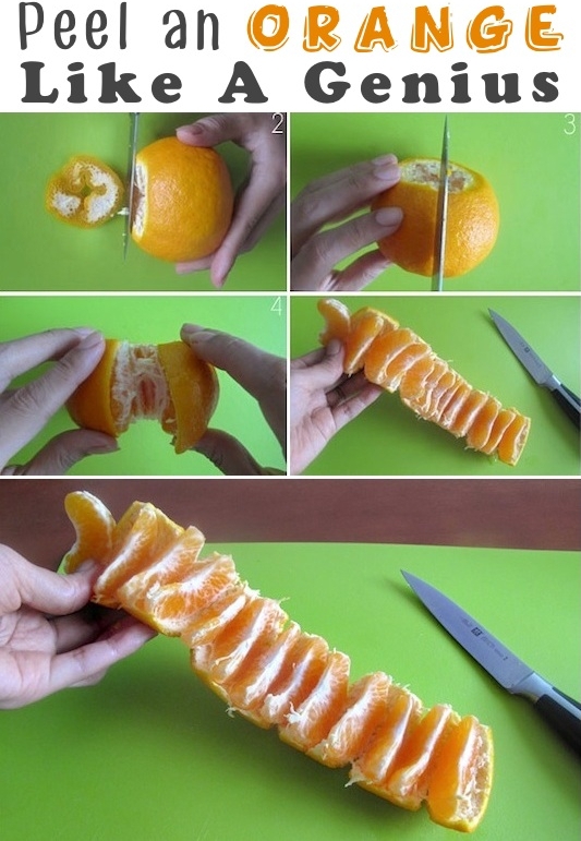 Peel an Orange the Easy Way