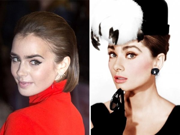 Lily Collins & Audrey Hepburn