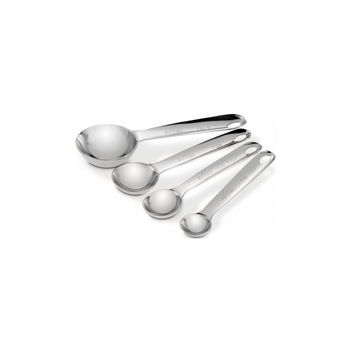 All-Clad Stainless Steel Measuring Spoons, Set of 4, Silver