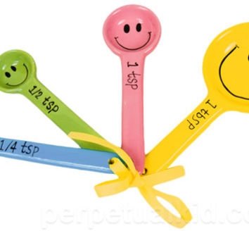 SMILEY FACE KITCHEN MEASURING SPOON SET