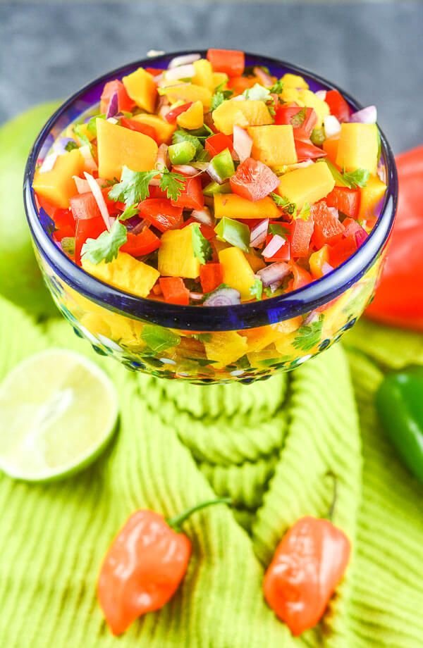 Sweet and Spicy Mango Habanero Salsa